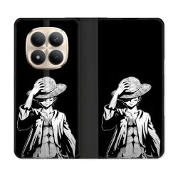 Housse Cuir Portefeuille Pour Xiaomi Redmi Note 15 Pro Plus 5G Manga One Piece Luffy Noir