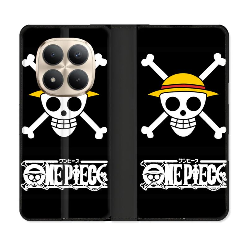Housse Cuir Portefeuille Pour Xiaomi Redmi Note 15 Pro Plus 5G Manga One Piece Tete de Mort