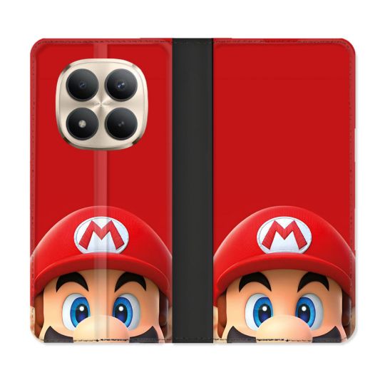 Housse Cuir Portefeuille Pour Xiaomi Redmi Note 15 Pro Plus 5G Mario Rouge