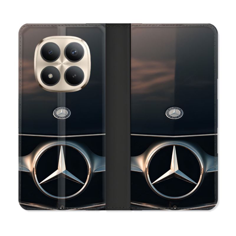 Housse Cuir Portefeuille Pour Xiaomi Redmi Note 15 Pro Plus 5G Mercedes Calendre