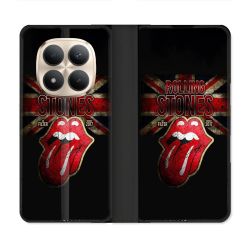 Housse Cuir Portefeuille Pour Xiaomi Redmi Note 15 Pro Plus 5G Musique Rolling Stones