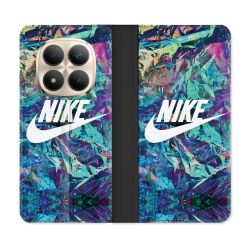 Housse Cuir Portefeuille Pour Xiaomi Redmi Note 15 Pro Plus 5G Nike Turquoise