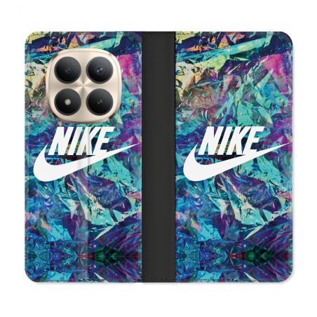 Housse Cuir Portefeuille Pour Xiaomi Redmi Note 15 Pro Plus 5G Nike Turquoise