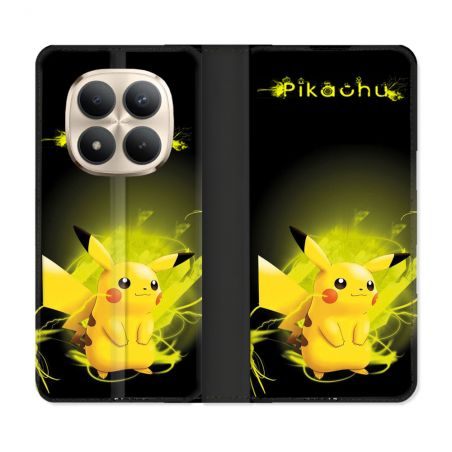 Housse Cuir Portefeuille Pour Xiaomi Redmi Note 15 Pro Plus 5G Pokemon Pikachu Eclair