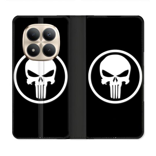 Housse Cuir Portefeuille Pour Xiaomi Redmi Note 15 Pro Plus 5G Punisher