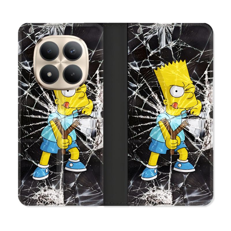 Housse Cuir Portefeuille Pour Xiaomi Redmi Note 15 Pro Plus 5G Simpson Bart