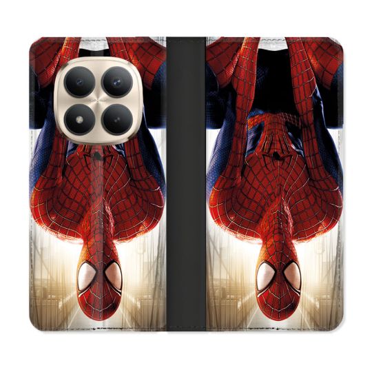 Housse Cuir Portefeuille Pour Xiaomi Redmi Note 15 Pro Plus 5G Spiderman Invers