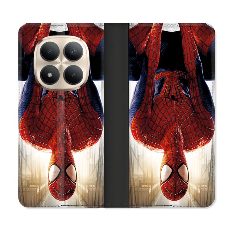 Housse Cuir Portefeuille Pour Xiaomi Redmi Note 15 Pro Plus 5G Spiderman Invers