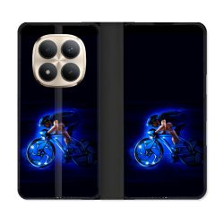 Housse Cuir Portefeuille Pour Xiaomi Redmi Note 15 Pro Plus 5G Sport Cyclisme Bleu