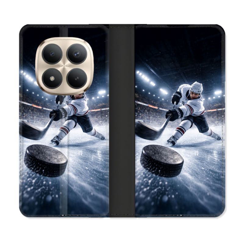 Housse Cuir Portefeuille Pour Xiaomi Redmi Note 15 Pro Plus 5G Sport Hockey sur Glace