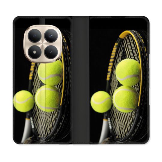 Housse Cuir Portefeuille Pour Xiaomi Redmi Note 15 Pro Plus 5G Sport Tennis Balls