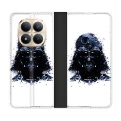 Housse Cuir Portefeuille Pour Xiaomi Redmi Note 15 Pro Plus 5G Star Wars - Dark Vador Blanc