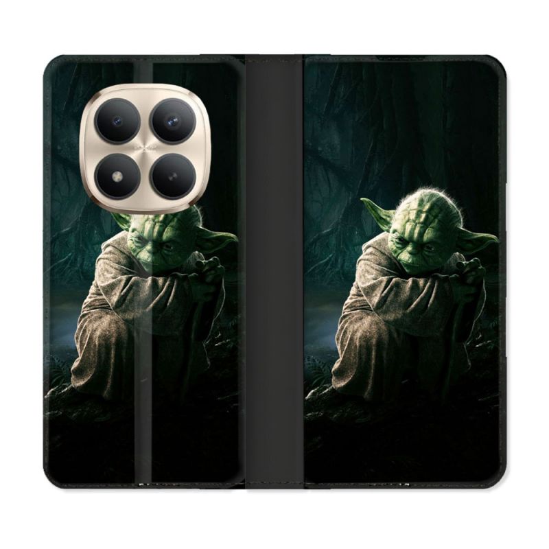 Housse Cuir Portefeuille Pour Xiaomi Redmi Note 15 Pro Plus 5G Star Wars - Yoda sombre