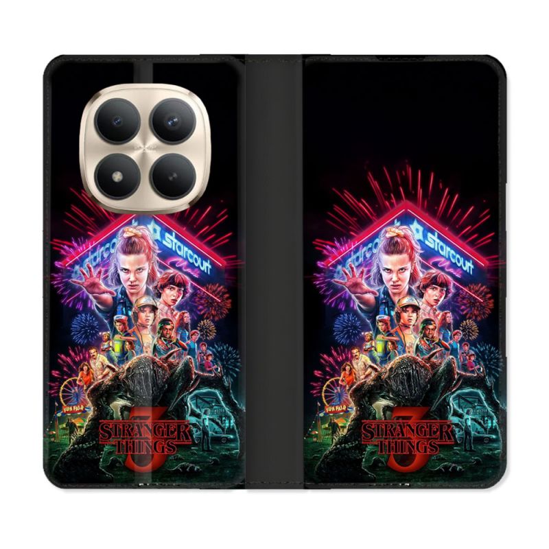 Housse Cuir Portefeuille Pour Xiaomi Redmi Note 15 Pro Plus 5G Stranger Things Affiche 3