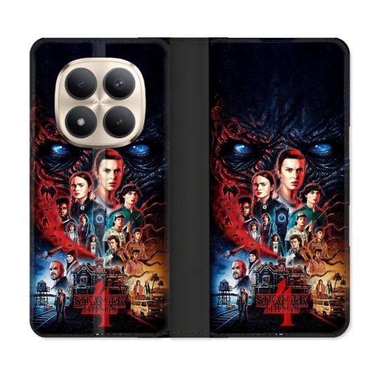 Housse Cuir Portefeuille Pour Xiaomi Redmi Note 15 Pro Plus 5G Stranger Things Affiche 4