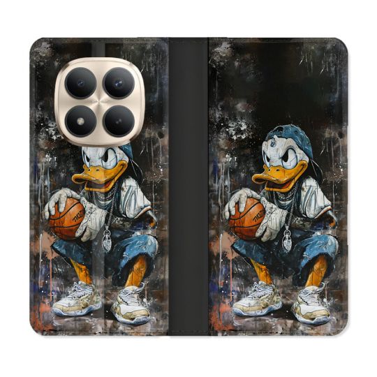 Housse Cuir Portefeuille Pour Xiaomi Redmi Note 15 Pro Plus 5G Street Art Donald Duck