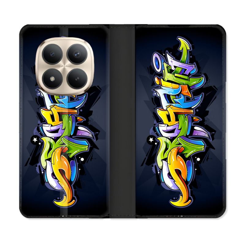 Housse Cuir Portefeuille Pour Xiaomi Redmi Note 15 Pro Plus 5G Street Art Graffiti