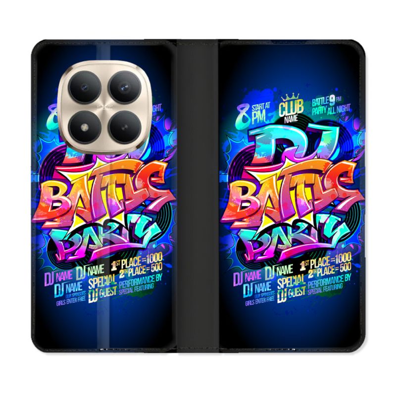 Housse Cuir Portefeuille Pour Xiaomi Redmi Note 15 Pro Plus 5G Street Art Rap