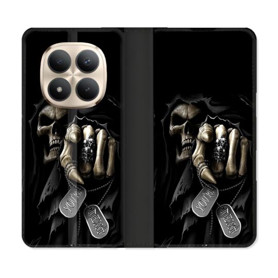 Housse Cuir Portefeuille Pour Xiaomi Redmi Note 15 Pro Plus 5G Tete de Mort Your Next