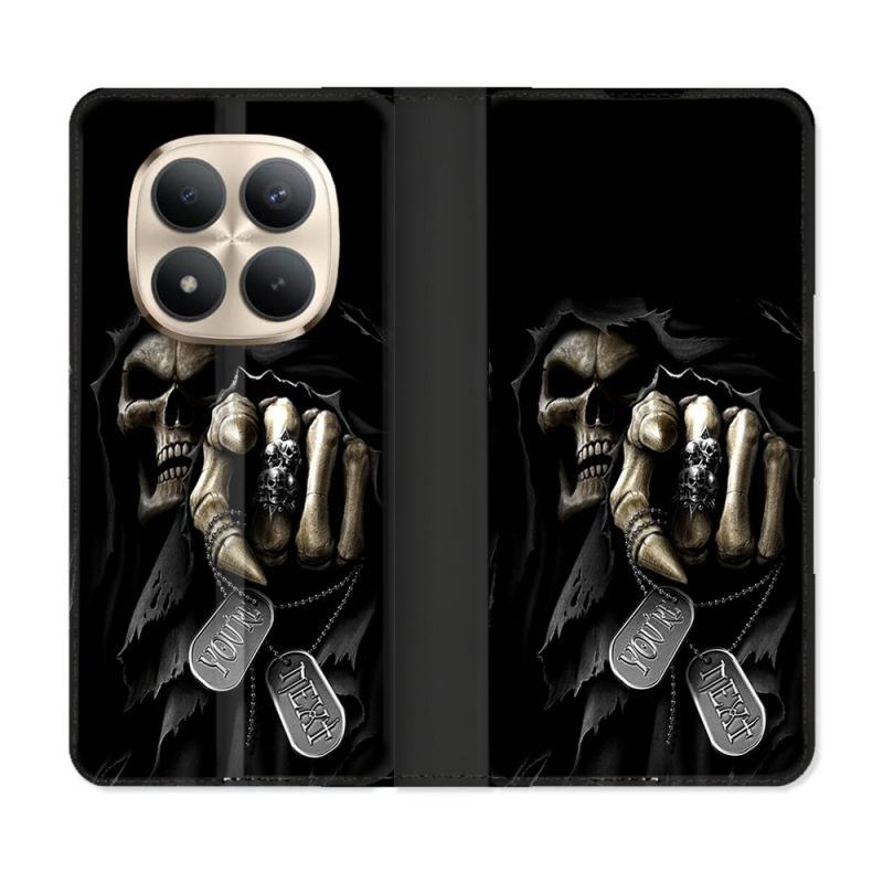 Housse Cuir Portefeuille Pour Xiaomi Redmi Note 15 Pro Plus 5G Tete de Mort Your Next