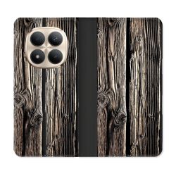 Housse Cuir Portefeuille Pour Xiaomi Redmi Note 15 Pro Plus 5G Texture Bois