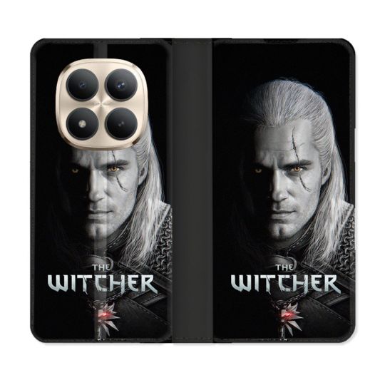 Housse Cuir Portefeuille Pour Xiaomi Redmi Note 15 Pro Plus 5G The Witcher Noir