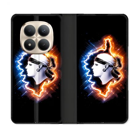 Housse Cuir Portefeuille Pour Xiaomi Redmi Note 15 Pro Plus 5G Voyage Corse Brillante