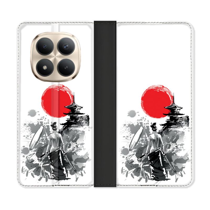 Housse Cuir Portefeuille Pour Xiaomi Redmi Note 15 Pro Plus 5G Voyage Japon Femme