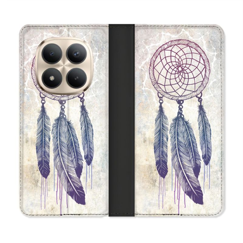 Housse Cuir Portefeuille Pour Xiaomi Redmi Note 15 Pro Plus 5G Zen Attrape Reve Blanc