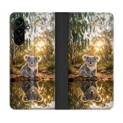 Housse Cuir Portefeuille Pour Samsung Galaxy A27 5G Animal Koala Reflet