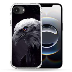 Coque Magnétique Compatible Magsafe Pour Iphone 16e Animal Aigle Royal Noir