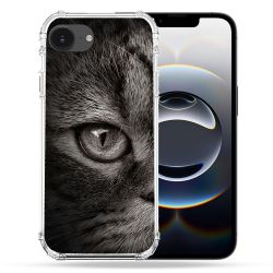 Coque Magnétique Compatible Magsafe Pour Iphone 16e Animal Chat Gris