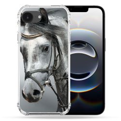 Coque Magnétique Compatible Magsafe Pour Iphone 16e Animal Cheval Blanc