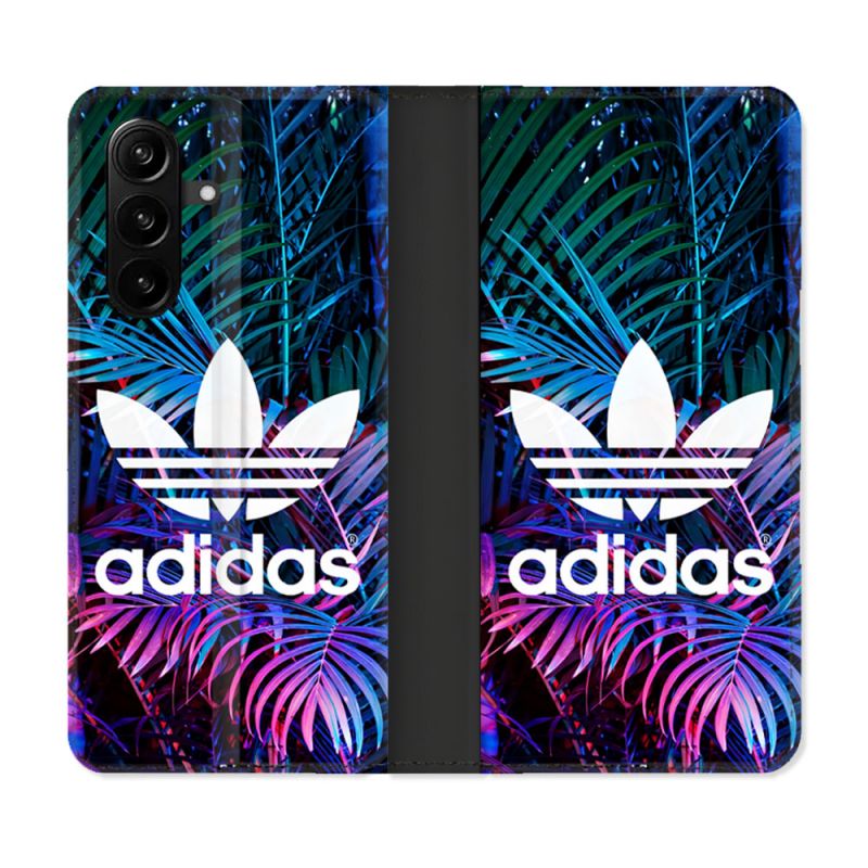 Housse Cuir Portefeuille Pour Samsung Galaxy A37 5G Adidas Palmier