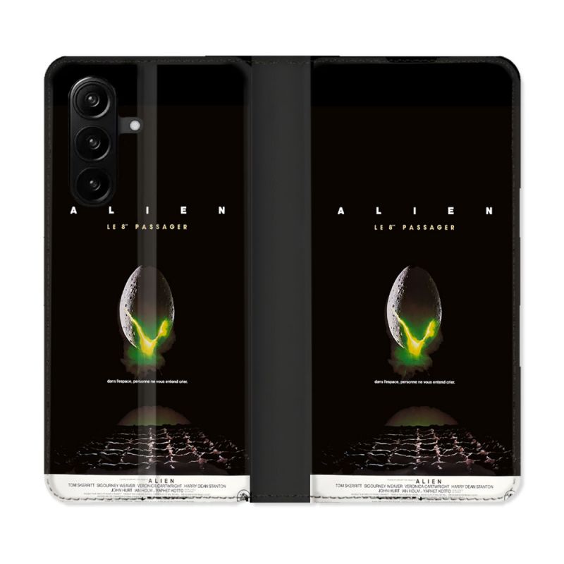 Housse Cuir Portefeuille Pour Samsung Galaxy A37 5G Alien Affiche