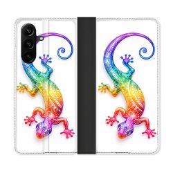 Housse Cuir Portefeuille Pour Samsung Galaxy A37 5G Animal Salamandre Color 2026