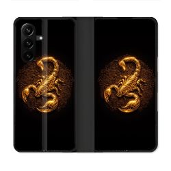 Housse Cuir Portefeuille Pour Samsung Galaxy A37 5G Animal Scorpion Fresque 2026