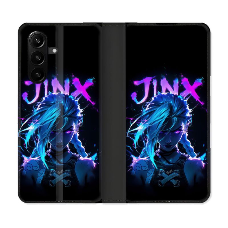 Housse Cuir Portefeuille Pour Samsung Galaxy A37 5G Arcane Jinx Night