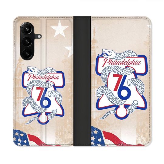 Housse Cuir Portefeuille Pour Samsung Galaxy A37 5G Basket Philadelphia 76ers