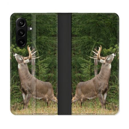 Housse Cuir Portefeuille Pour Samsung Galaxy A37 5G Chasse Cerf