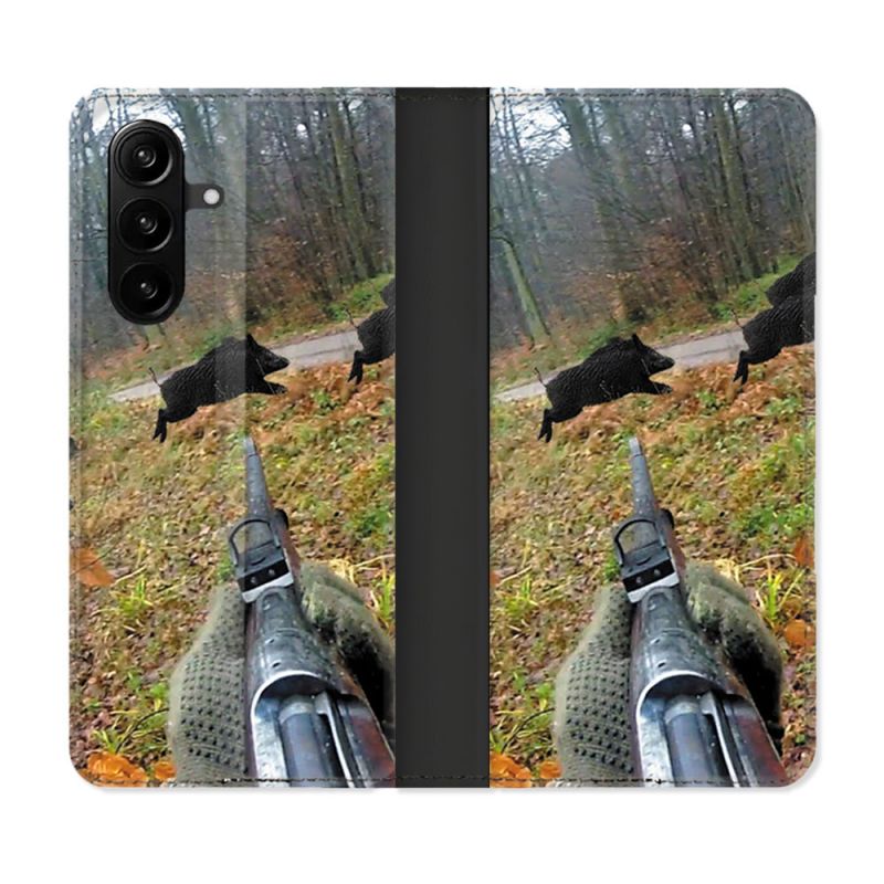 Housse Cuir Portefeuille Pour Samsung Galaxy A37 5G Chasse Vision Tir