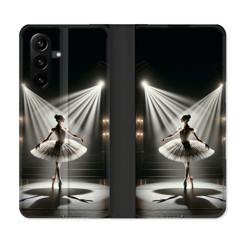 Housse Cuir Portefeuille Pour Samsung Galaxy A37 5G Danseuse Lumière