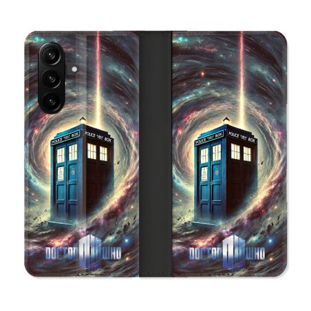 Housse Cuir Portefeuille Pour Samsung Galaxy A37 5G Dr Who Tardis Univers