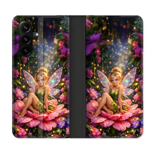 Housse Cuir Portefeuille Pour Samsung Galaxy A37 5G Fantastique Fee Fleur