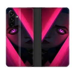 Housse Cuir Portefeuille Pour Samsung Galaxy A27 5G Arcane Jinx Rose