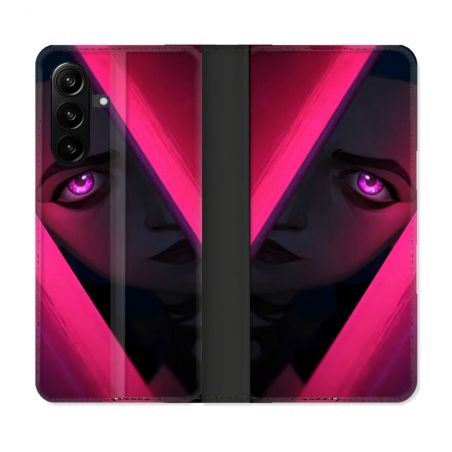 Housse Cuir Portefeuille Pour Samsung Galaxy A27 5G Arcane Jinx Rose