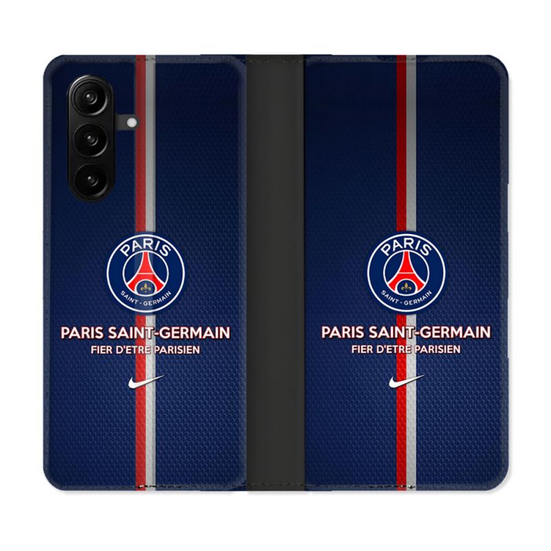 Housse Cuir Portefeuille Pour Samsung Galaxy A37 5G Foot PSG Fier