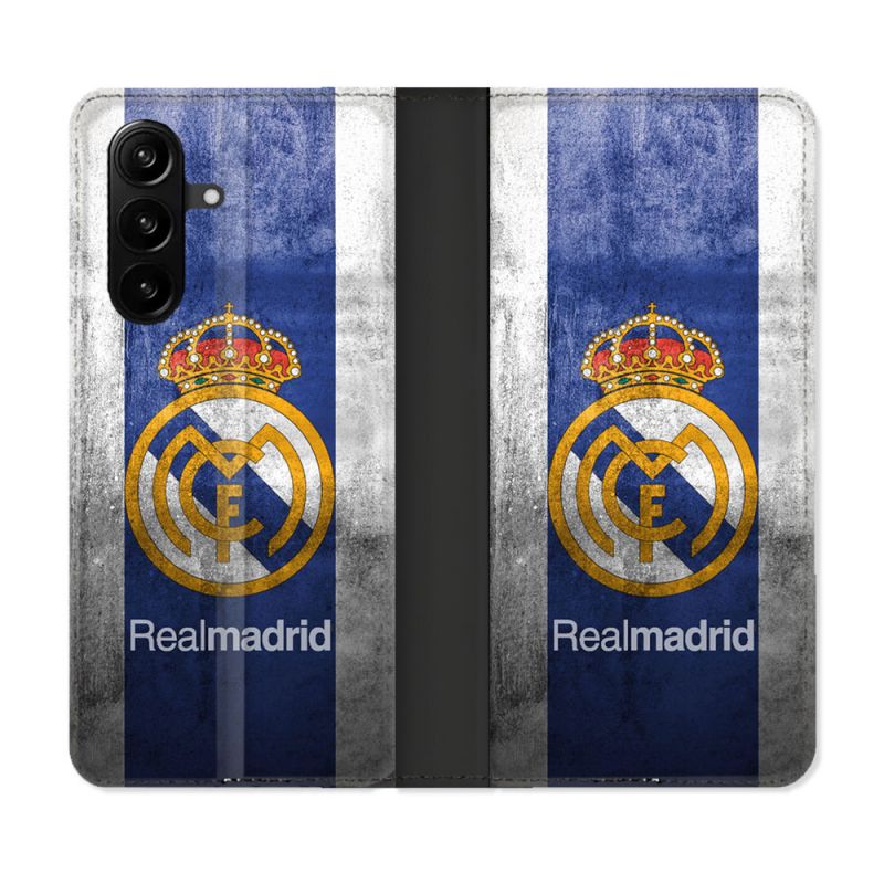 Housse Cuir Portefeuille Pour Samsung Galaxy A37 5G Foot Real Madrid