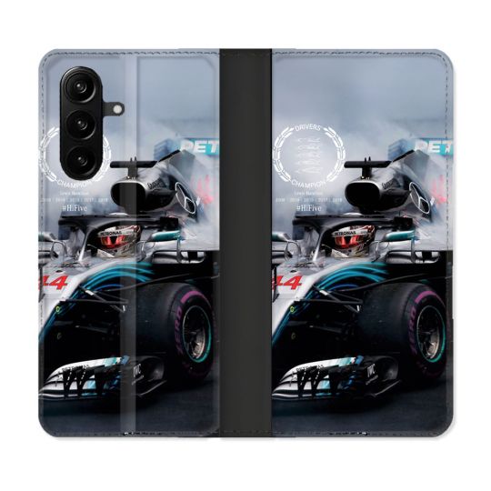 Housse Cuir Portefeuille Pour Samsung Galaxy A37 5G Formule 1 F1 Mercedes Petronas