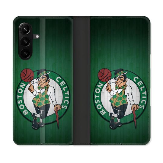 Housse Cuir Portefeuille Pour Samsung Galaxy A27 5G Basket Boston Celtics